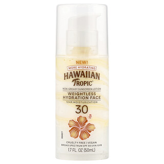 Hawaiian Tropic, loțiune cu protecție solară pentru față, SPF 30, 1,7 oz (50 ml)
