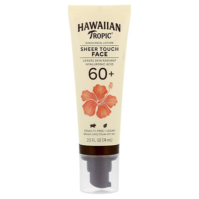 Product Image for Hawaiian Tropic, Sheer Touch Face Sunscreen Lotion, SPF 60+ , 2.5 fl oz (74 ml)