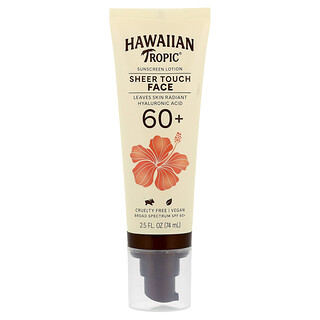 Hawaiian Tropic, Sheer Touch, Face Sunscreen Lotion, SPF 60+, 2.5 fl oz (74 ml)