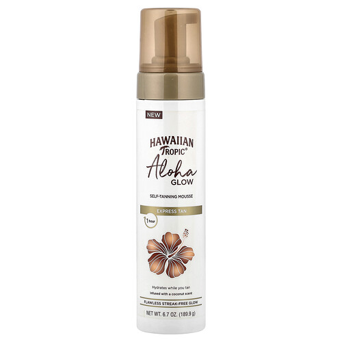 Hawaiian Tropic, Aloha Glow, Self-Tanning Mousse, Express Tan, Coconut, 6.7 oz (189.9 g)