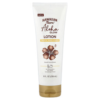 Hawaiian Tropic, アロハグロウ ローション、トロピカルマンゴー＆パパイヤ、236ml