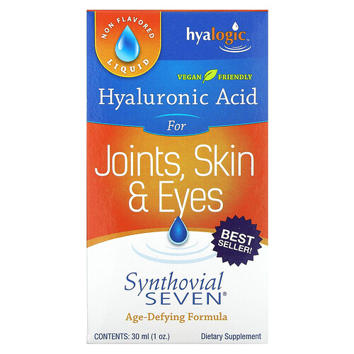 Hyalogic Hyaluronic Acid For Joints, Skin & Eyes, Synthovial Seven®, 1 oz (30 ml)
