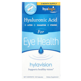 Hyalogic, Hylavision，透明质酸 + 叶黄素 + 玉米黄质 + 维生素，120 粒胶囊