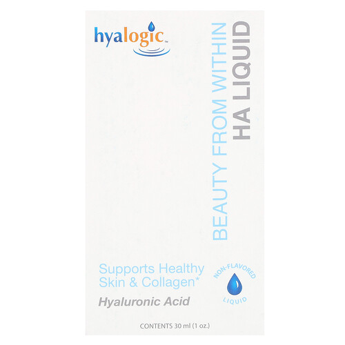 ハイアロジック Hyalogic, ビューティ フロム ウィズイン、HA（ヒアルロン酸）リキッド、プレーン、30ml（1オンス）