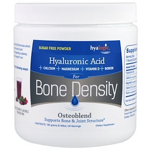 Hyalogic LLC, Osteoblend, Гиалуроновая кислота, для плотности костей, смесь ягод, 0,40 фунтов (180 г)