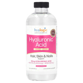Hyalogic, Hyaluronzuur, geavanceerde formule, ondersteuning voor haar, huid en nagels, 354,88 ml