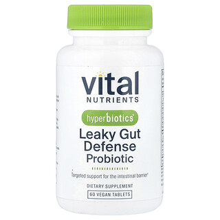 Vital Nutrients, Hyperbiotics®, Leaky Gut Defense Probiotic, 60 de tablete vegane
