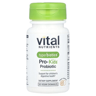 Vital Nutrients‏, Hyperbiotics® ، بروبيوتيك PRO-Kids® ، منعش البرتقال ، 60 قرصًا نباتيًا للمضغ