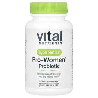 فايتال نيوترنتس‏, Hyperbiotics® ، بروبيوتيك Pro-Women® ، 30 قرصًا نباتيًا