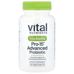Hyperbiotics®, покращений пробіотик Pro-15®, 30 веганських таблеток