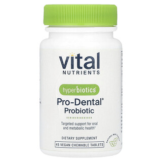 Vital Nutrients, Hyperbiotics®, Probiotique Pro-Dental®, Menthe naturelle, 45 comprimés végans à croquer