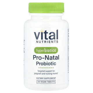 Vital Nutrients, Hyperbiotics®，Pro-Natal 益生菌，30 片全素片