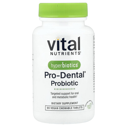 Vital Nutrients, Hyperbiotica®, Pro-Dental® Probiotisch, Natuurlijke Munt, 90 Veganistische Kauwtabletten