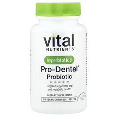 Hyperbiotics®, Pro-Dental®, пробіотик, натуральна м’ята, 90 веганських жувальних таблеток
