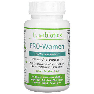 

Hyperbiotics PRO-Women, 5 млрд КОЕ, 60 таблеток постепенного высвобождения