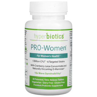 Hyperbiotics, 5PRO-Women، مليار وحدة تشكل مستعمرة، 60 من الأقراص محددة الوقت