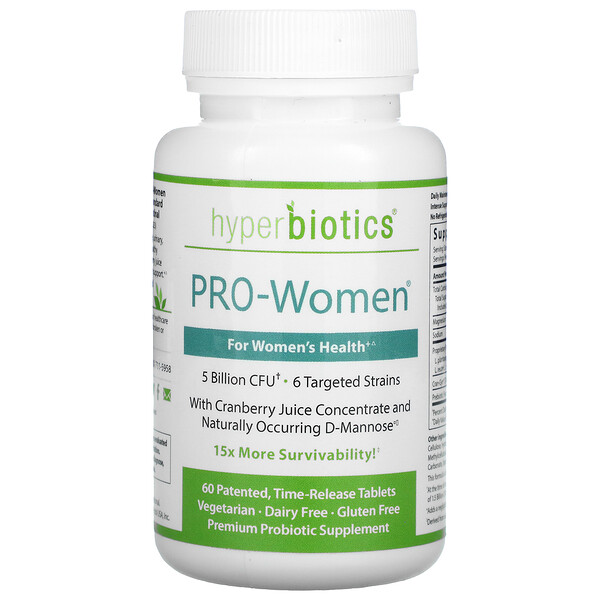Hyperbiotics‏, PRO-Women, 5 Billion CFU, 60 Time-Release Tablets
