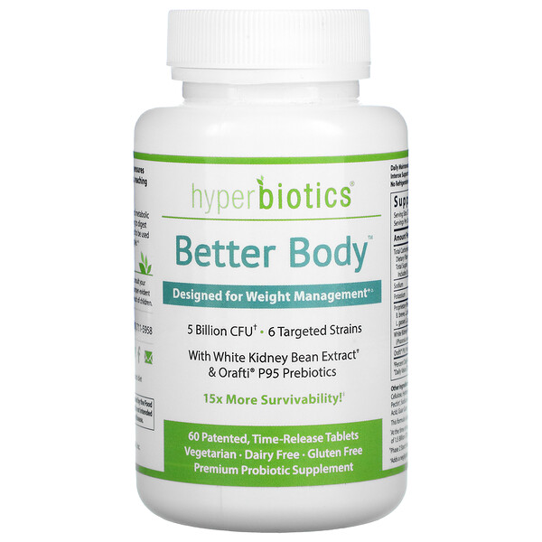 Better Body, Designed for Weight Management, 5 Billion CFU, 60 Time-Release Tablets