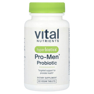 فايتال نيوترنتس‏, Hyperbiotics® ، بروبيوتيك Pro-Men® ، 60 قرصًا نباتيًا