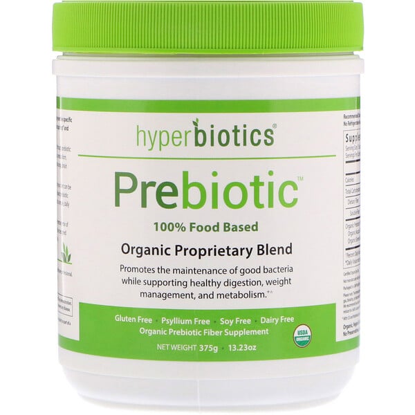 Hyperbiotics, Prebiotic, органическая патентованная смесь, 375 г (13,23 унции)