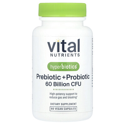 Product Image for Vital Nutrients, Hyperbiotics , Prebiotic + Probiotic, 60 Vegan Capsules