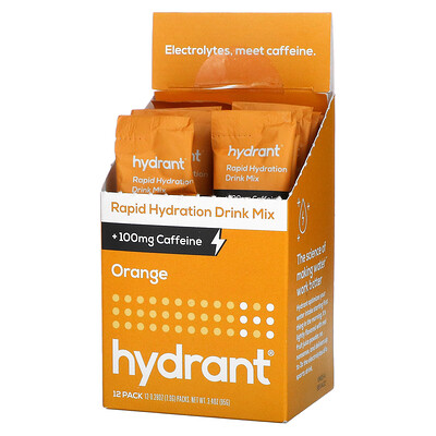 

Hydrant Смесь для быстрого увлажнения напитка + 100 мг кофеина апельсин 12 пакетиков 7 9 г (0 28 унции)