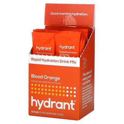 

Hydrant Смесь для быстрого увлажнения, красный апельсин, 12 пакетиков по 7,7 г (0,27 унции)