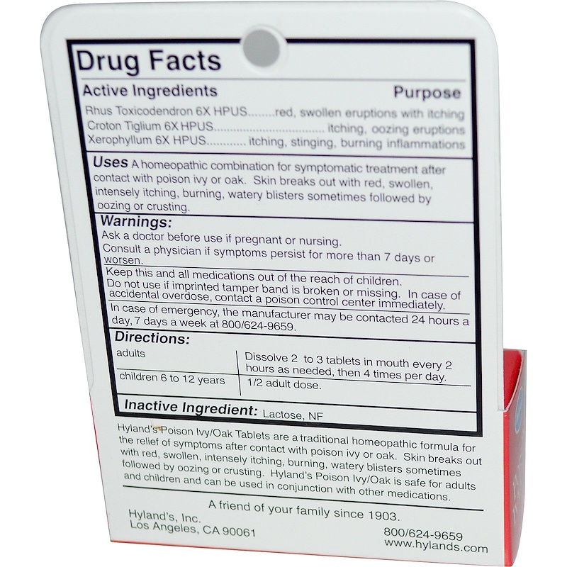 Hyland's, Poison Ivy/Oak, 50 Tablets iHerb