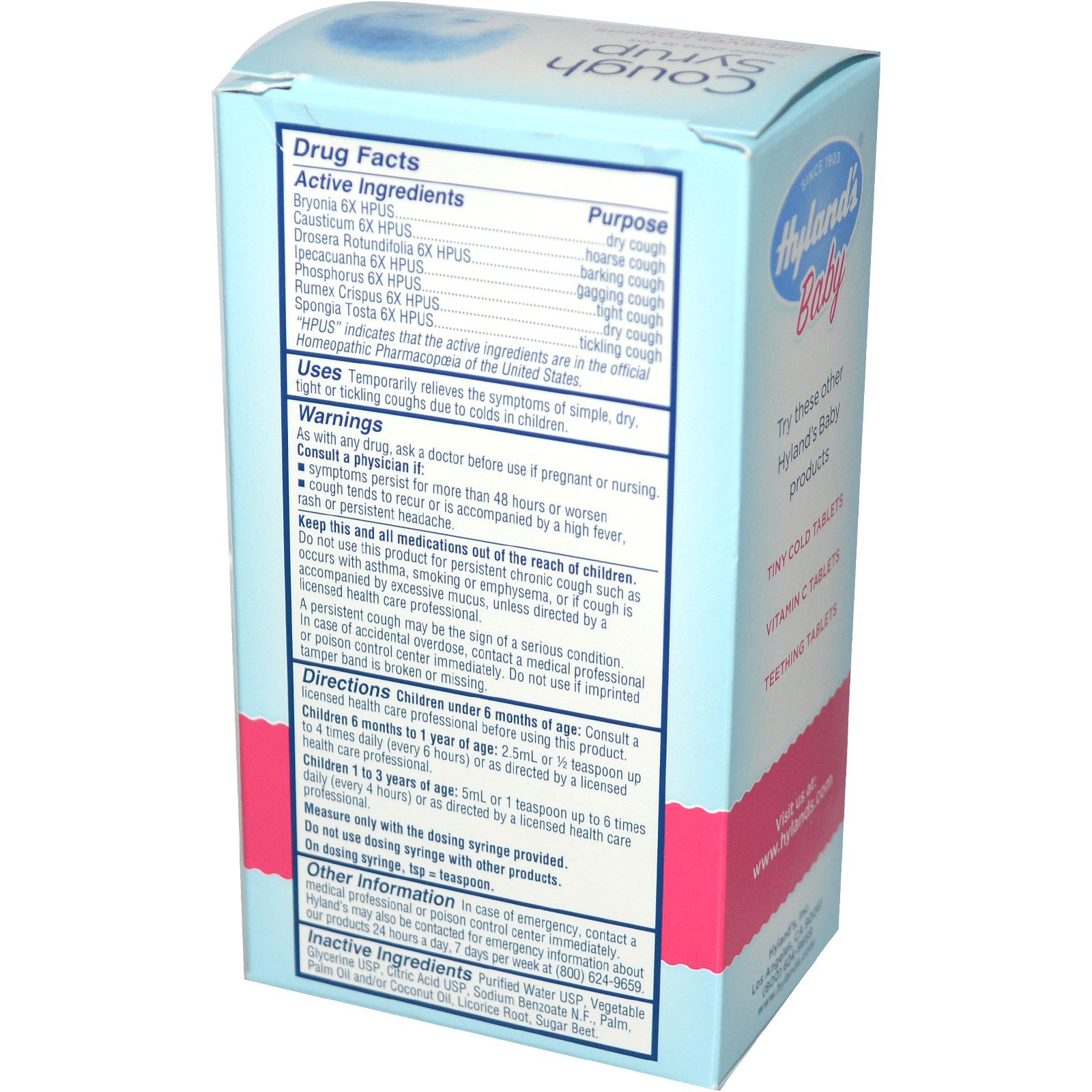 Hyland's, Baby, Cough Syrup, 4 fl oz (118 ml) iHerb