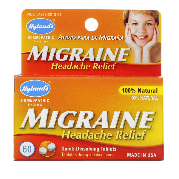 Hyland's, Migraine Headache Relief, 60 QuickDissolving Tablets iHerb