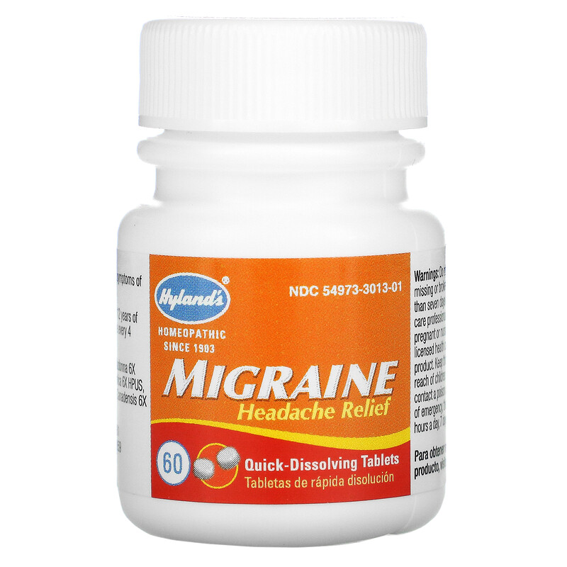 Hyland's, Migraine Headache Relief, 60 QuickDissolving Tablets iHerb