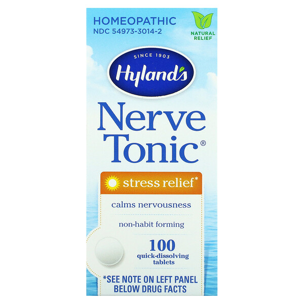 Hyland's, Пищевая добавка «Тоник для нервов», для снятия стресса, 100 таблеток