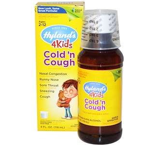 Hyland's, Средство для устранения 4 симптомов простуды для детей , 4 жидких унции (118 мл)