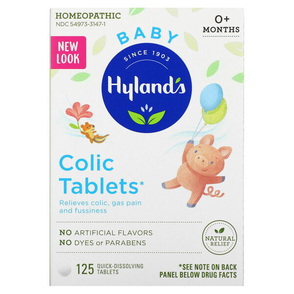 Hyland's, Baby, Colic Tablets, Ages 0 Months+, 125 Quick-Dissolving Tablets