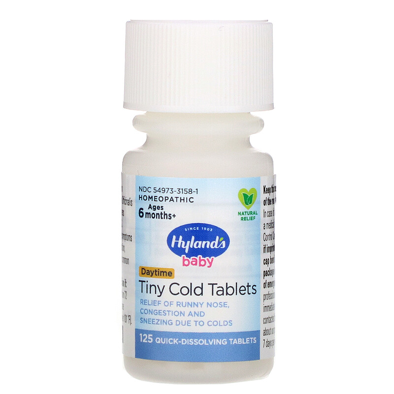 Hyland's, Baby, Tiny Cold Tablets, Daytime, Ages 6 Months +, 125 Quick