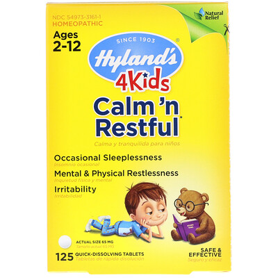 

4 Kids, Calm' n Restful, Ages 2-12, 125 Quick-Dissolving Tablets