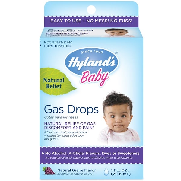 Hyland S 赤ちゃん ガスドロップス Gas Drops 自然なブドウ風味 1液量オンス 29 5 Ml Iherb