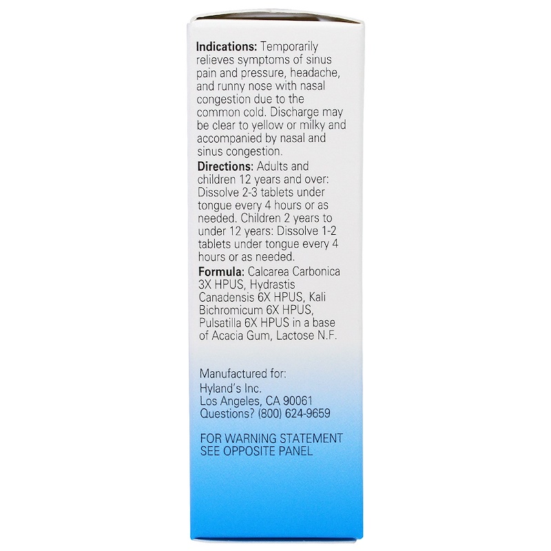 Hyland's, Sinus, 100 Tablets iHerb