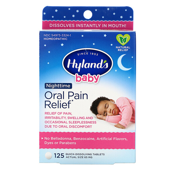 Hyland's, Baby, Oral Pain Relief Nighttime, 125 QuickDissolving Tablets iHerb