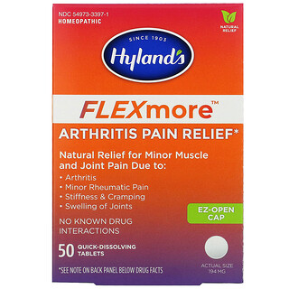 Hyland's, FlexMore 關節問題性反應疼痛緩解劑，50 片即溶片