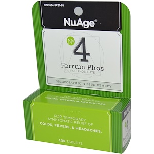 Хайлэндс, NuAge, No 4 Ferrum Phos, Iron Phosphate, 125 Tablets отзывы