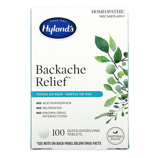 Hyland's, Backache Relief, 100 Quick-Dissolving Tablets
