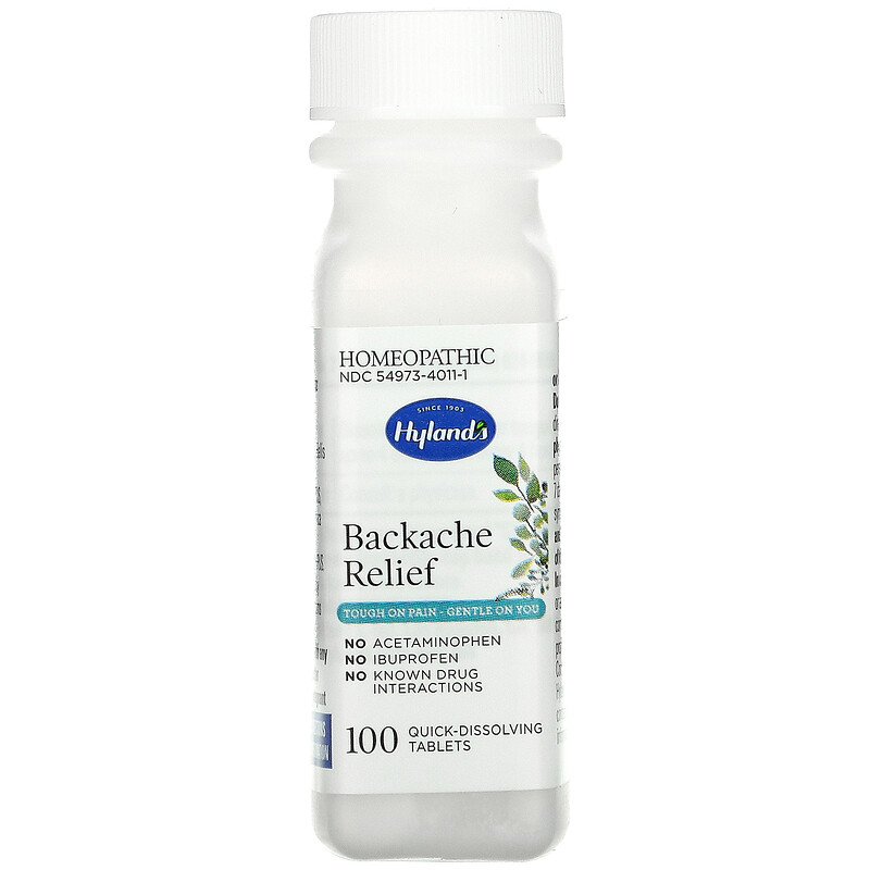 Hyland's Naturals, Backache Relief, 100 QuickDissolving Tablets