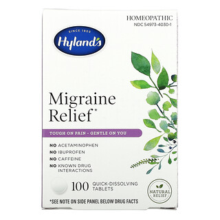 Hyland's, Migraine Relief, 100 tablets
