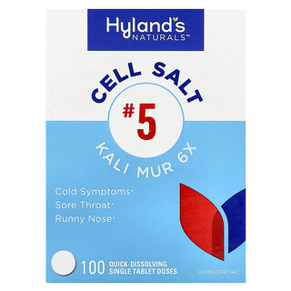 Hyland's Naturals, Celzout #5, Kali Mur 6X, 100 snel oplossende tabletten