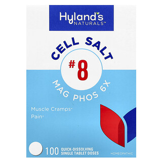 Hyland's Naturals, Cell Salt № 8, Mag Phos 6X, 100 одноразових швидкорозчинних таблеток