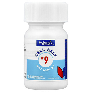 Hyland's Naturals, Cell Salt № 9, Nat Mur 6X, 100 одноразових швидкорозчинних таблеток