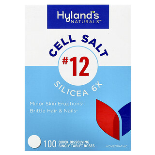 Hyland's Naturals, Cell Salt № 12, Silicea 6X, 100 одноразових швидкорозчинних таблеток