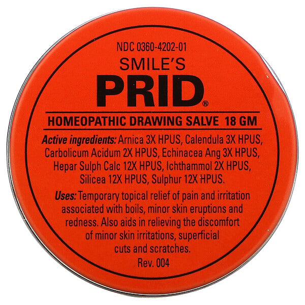 Hyland's, Smile's Prid Homeopathic Drawing Salve, 18 g iHerb