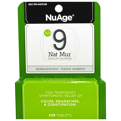 

NuAge, № 9 Nat Mur (хлорид натрия), 125 таблеток